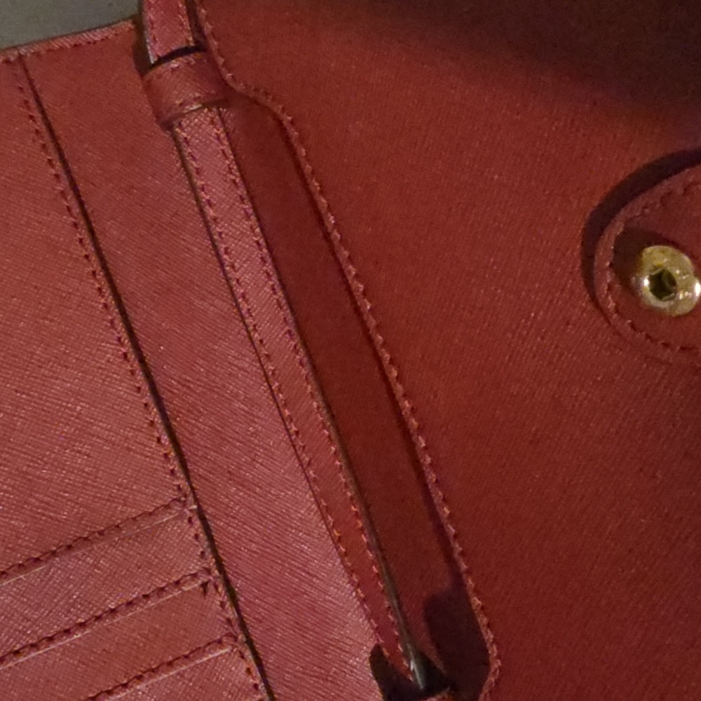 HENRI BENDEL NEW YORK Multi Red/Orange Crossbody/Clutch/Wallet Leather Bag - Picture 12 of 15